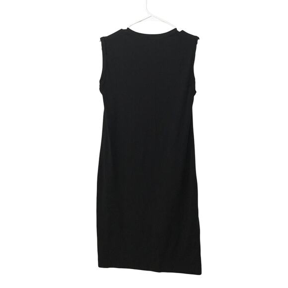 Theory Black Midi Sleeveless Pima Cotton Modal blend Shirt Dress Sz S - Picture 4 of 7